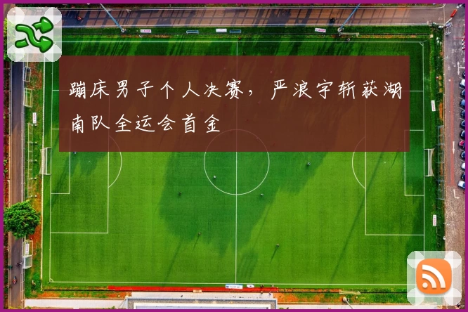 蹦床男子个人决赛，严浪宇斩获湖南队全运会首金